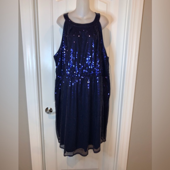 COPY - Bloomchic Plus Navy Sequin Dress NWT - Picture 7 of 7